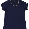 ADIDAS Womens T-Shirt Top EU 38/40 Medium Navy Blue Polyester | Vintage Adidas | Thrift | Second-Hand Adidas | Used Clothing | Messina Hembry 