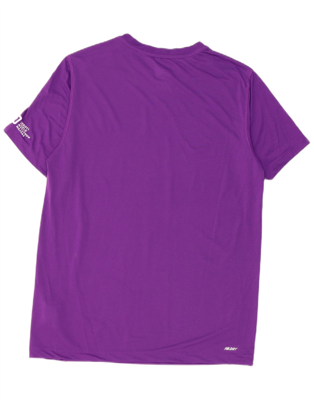 New Balance Herren Grafik-T-Shirt-Oberteil aus mittelviolettem Polyester