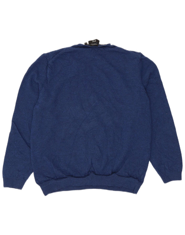Hugo Boss Jungen-Pullover mit V-Ausschnitt, 11–12 Jahre, Größe L, Marineblau