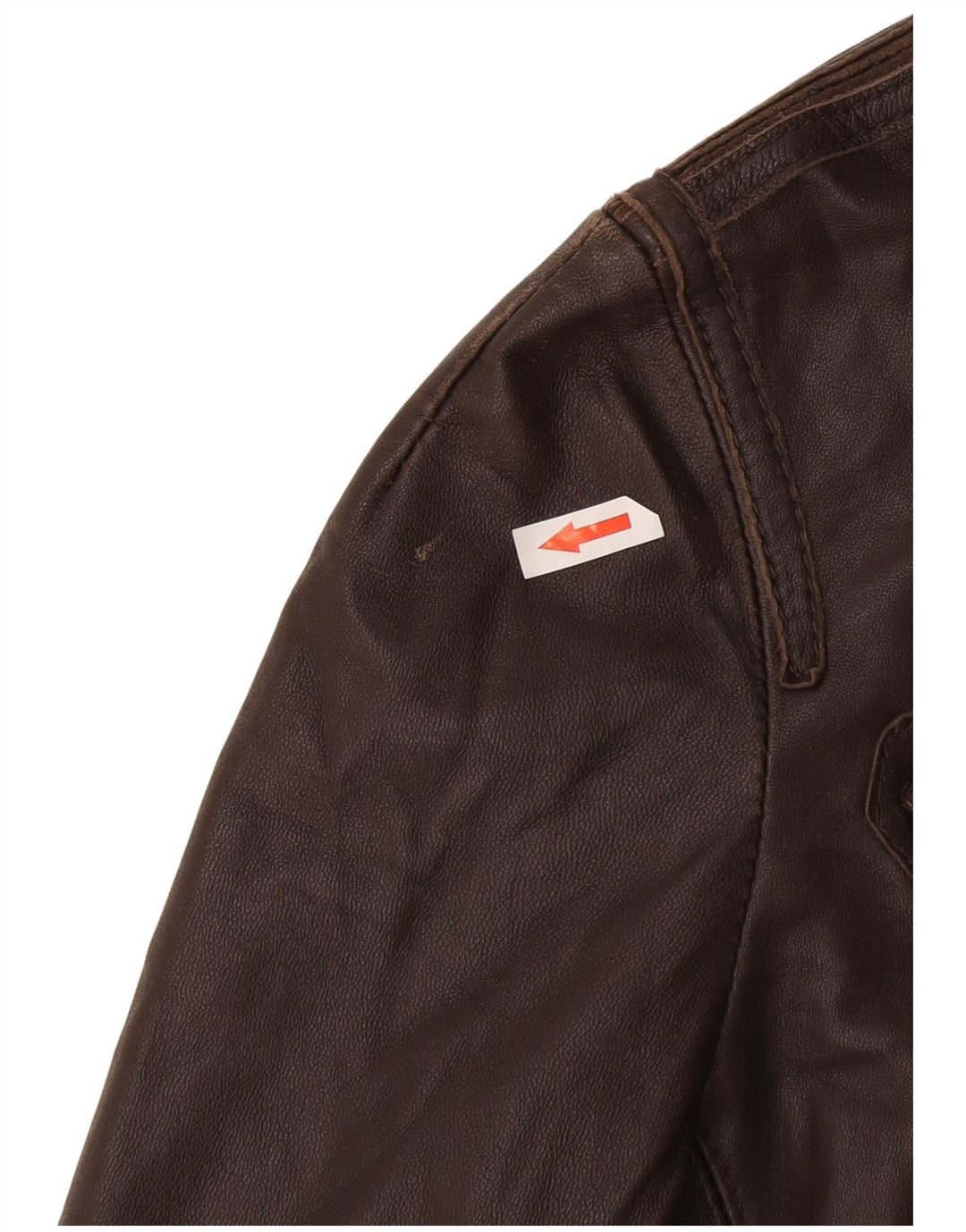 Zara Damen Lederjacke UK 10 Kleines braunes Leder