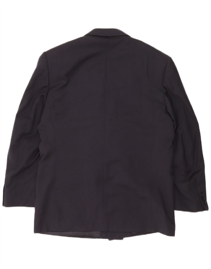 Cerruti 1881 Zweireihiger Herren-Blazer aus mittelblauer Wolle