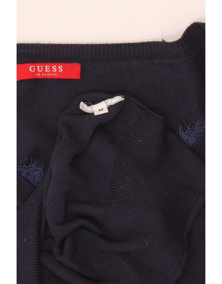 Guess Damen-Pullover mit V-Ausschnitt, Gr. 12, mittleres Marineblau