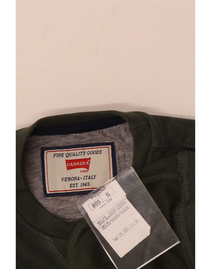 Carrera Herren-Sweatshirt mit Grafik, Größe S, Khaki, Baumwolle