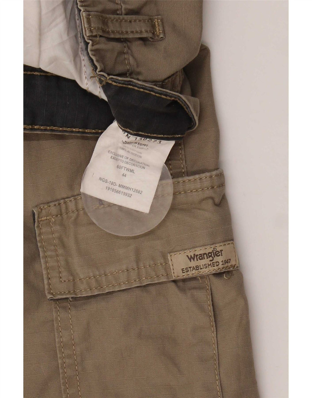 Wrangler Herren Cargoshorts W44 2XL Braune Baumwolle