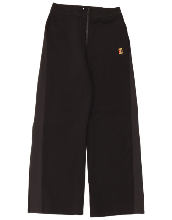Nike Womens Dri Fit Wide Leg Trainingshose UK 14 Medium Schwarz