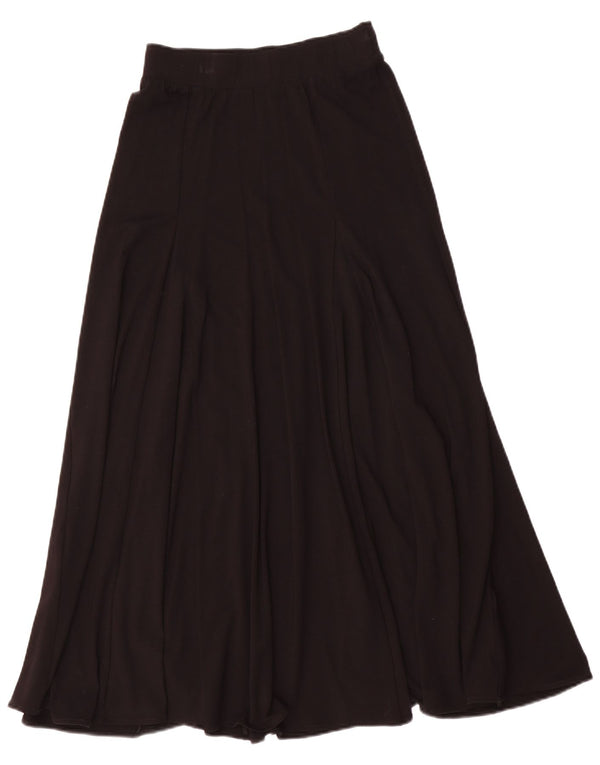 MINT VELVET Damen-Maxirock mit hoher Taille, UK 8, Größe S, W26, schwarze Viskose