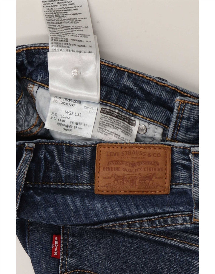 Levi's Damen 725 High Rise Bootcut Jeans W25 L32 Blau Lyocell