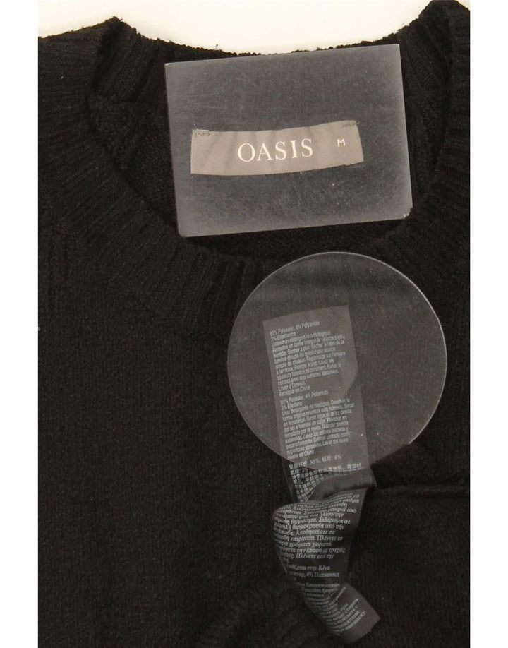 Oasis Damen-Pullover mit Rundhalsausschnitt, UK 12, Mittelschwarz, Polyester