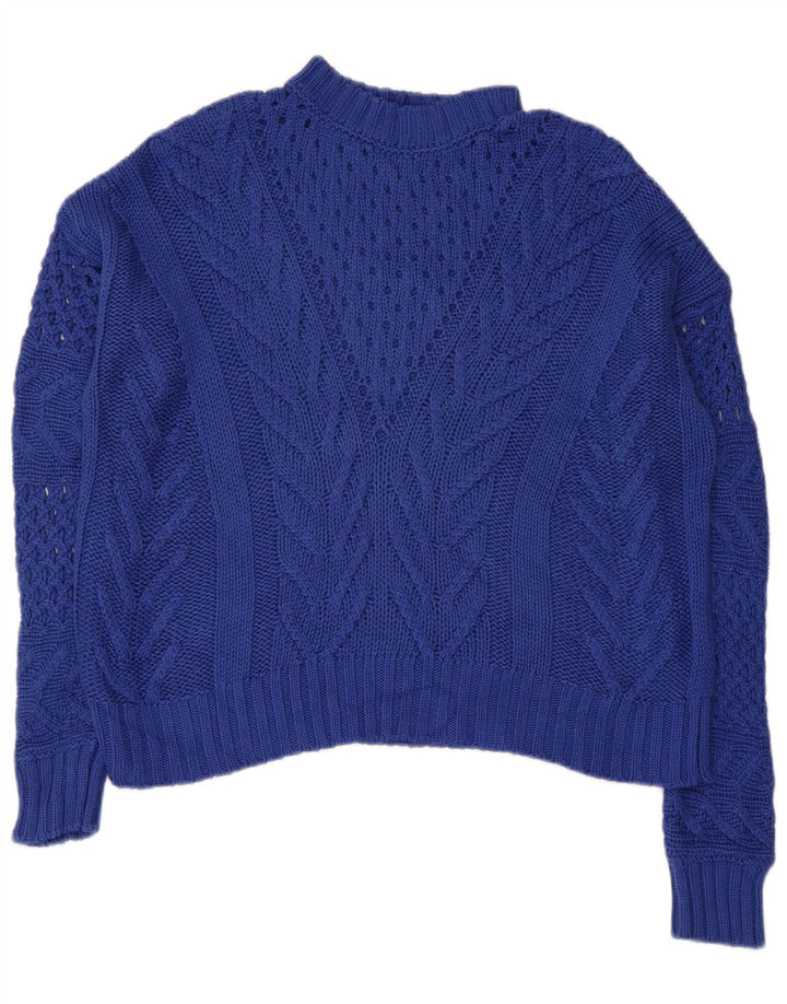 GUESS Damen-Pullover mit Rollkragen, übergroß, Gr. 10, Marineblau