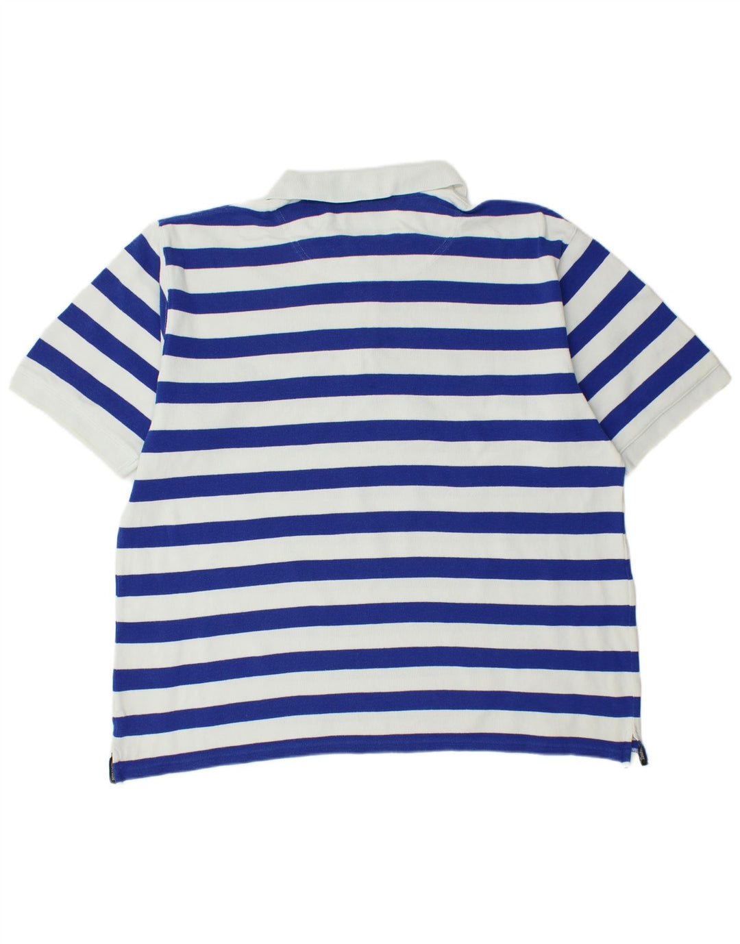 TIMBERLAND Herren Poloshirt XL blau gestreift aus Baumwolle