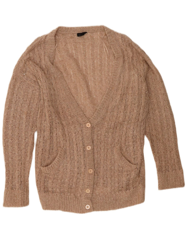 Topshop Damen-Strickjacke in Übergröße, UK 12, Mittelbeige, Acryl