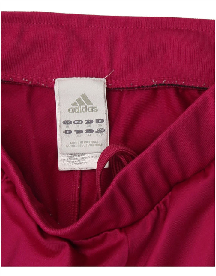 Adidas Damen Trainingshose UK 10 Small Lila Polyester