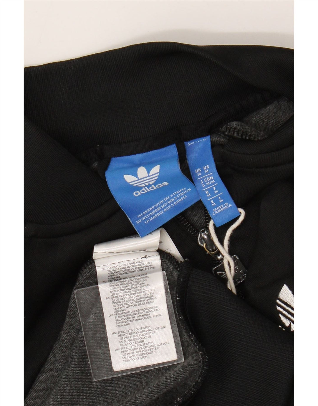 Adidas Damen Trainingsanzug Top Jacke UK 14 Medium Schwarz Polyester