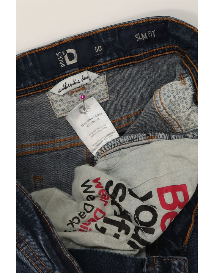 DACK'S Herren Slim Jeans IT 50 Large W34 L32 Blaue Baumwolle