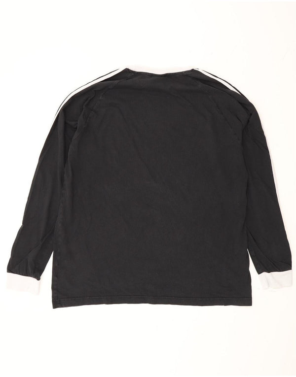 Adidas Herren Top Langarm XL Schwarz Colourblock Baumwolle