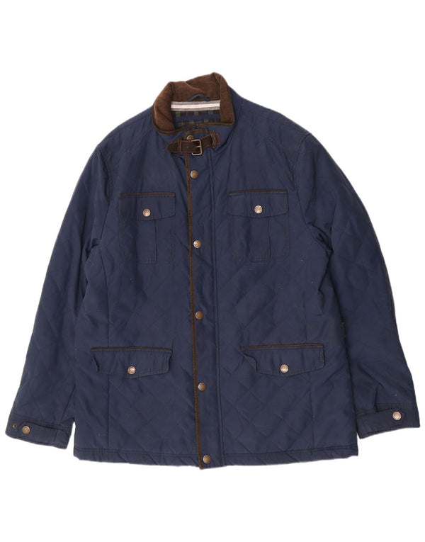 Crew Clothing Herren Steppjacke UK 46 3XL Marineblau Baumwolle