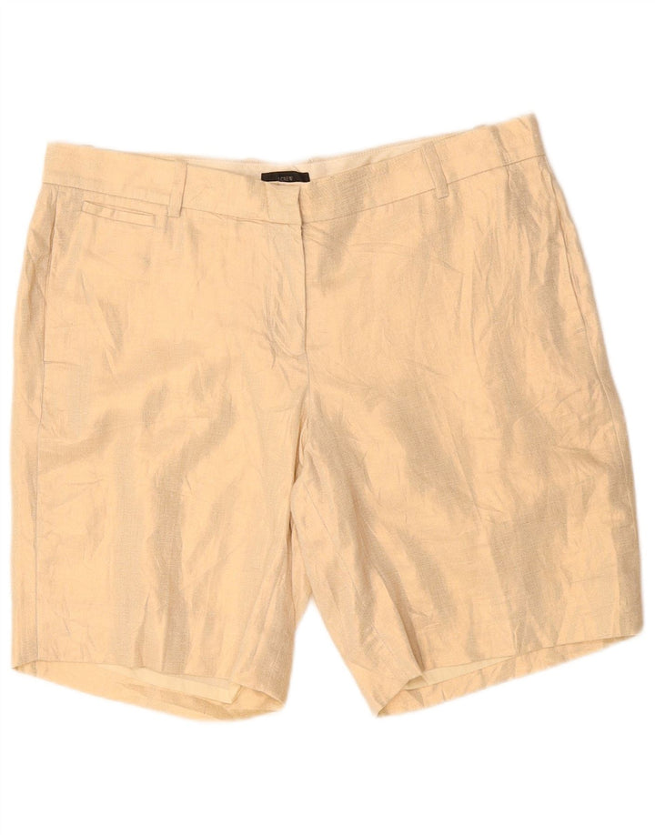 J. CREW Damen Chino-Shorts US 8 Medium W34 Beige Leinen