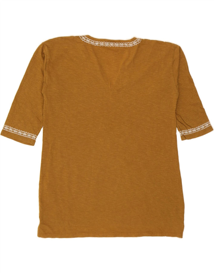 FAT FACE Womens Blouse Top UK 12 Medium Brown Cotton Vintage Fat Face and Second-Hand Fat Face from Messina Hembry 