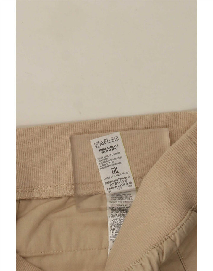 Marks & Spencer Damen-Hose, normal, UK 16, Größe L, W34, L28, Beige, Baumwolle
