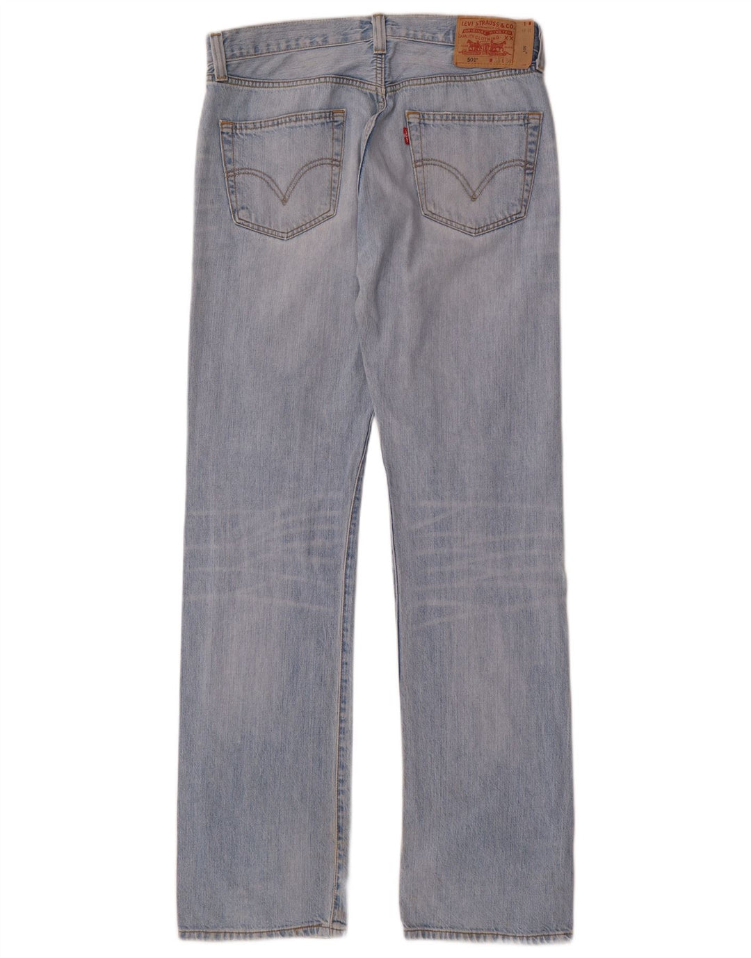 LEVI'S Herren 501 Straight Jeans W33 L34 Blaue Baumwolle