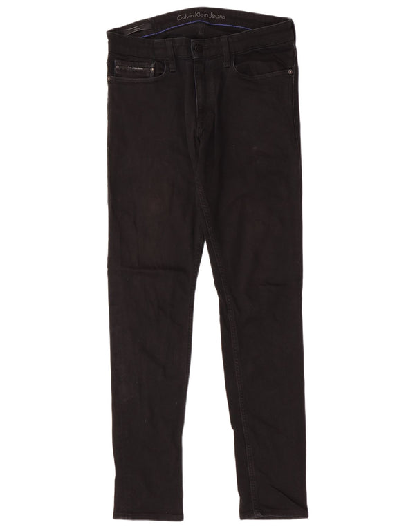 Calvin Klein Damen Skinny Jeans W32 L34 Schwarze Baumwolle