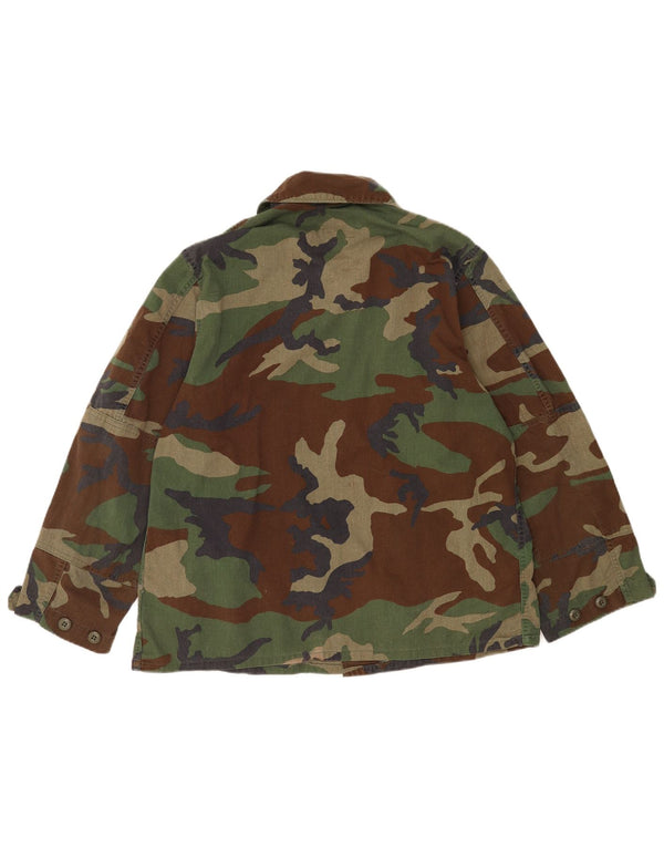 Vintage Herren Militärhemd Medium Khaki Camouflage
