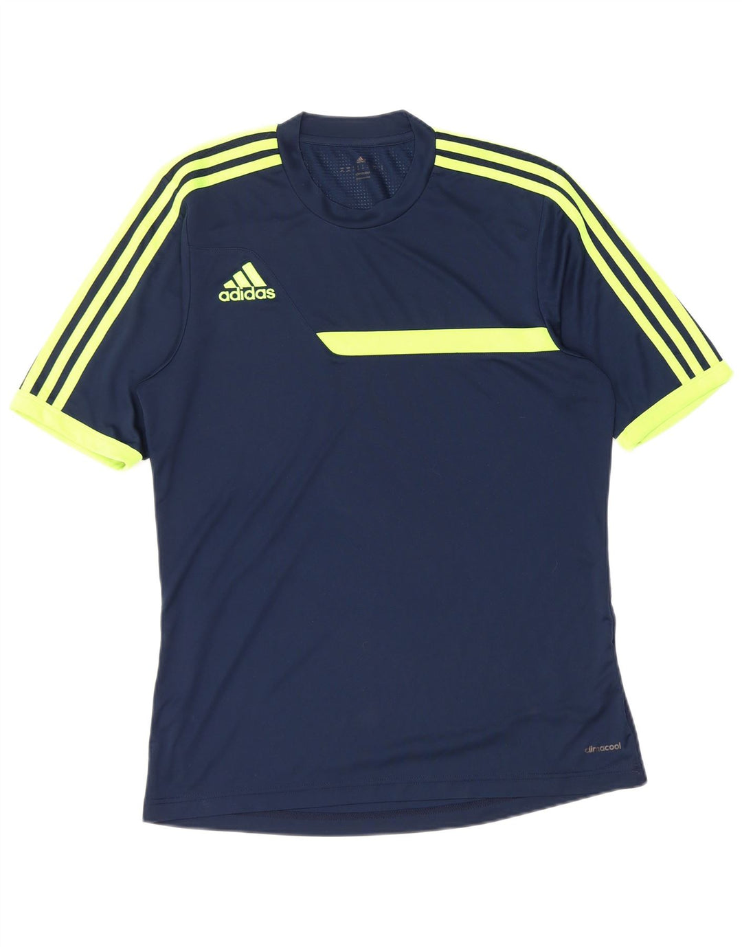 ADIDAS Herren Climacool T-Shirt-Oberteil Mittelgroßes marineblaues Farbblock-Polyester