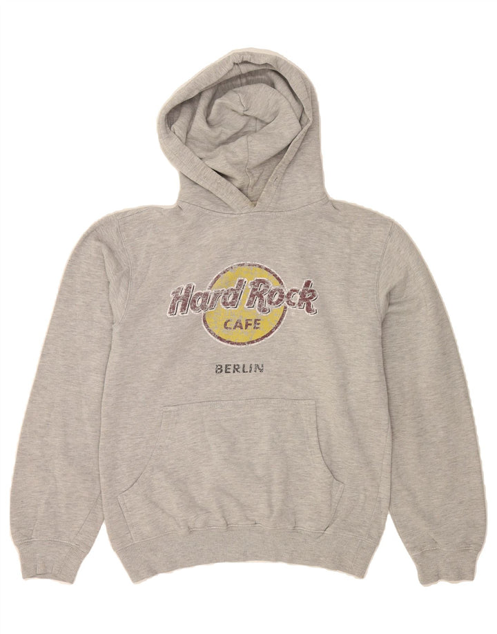 HARD ROCK CAFE Mens Berlin Graphic Hoodie Jumper Medium Grey Cotton Vintage Hard Rock Cafe and Second-Hand Hard Rock Cafe from Messina Hembry 