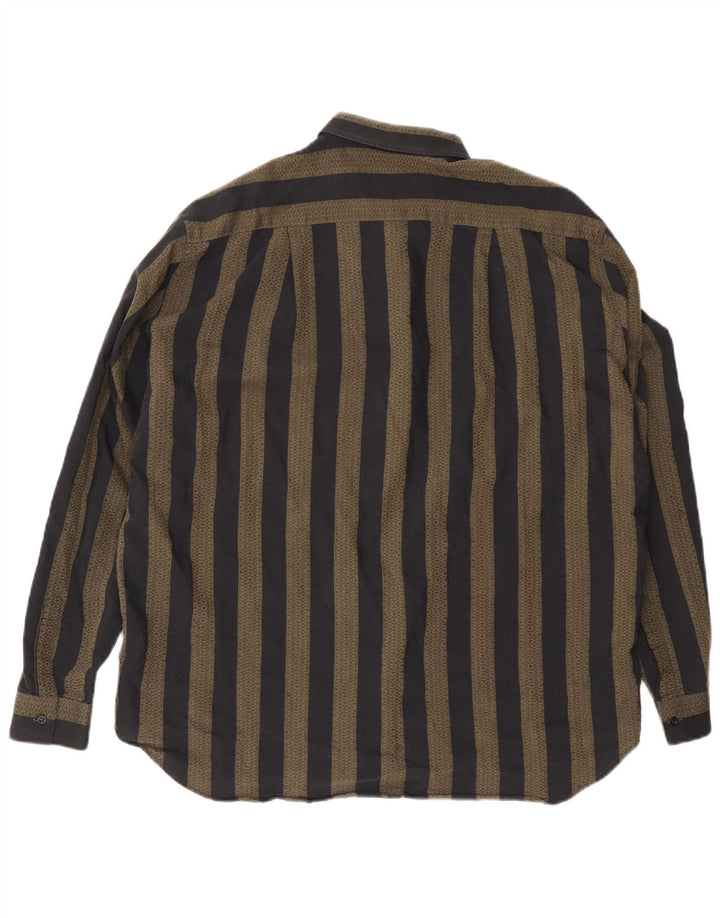 VINTAGE Herrenhemd XL Grau gestreift