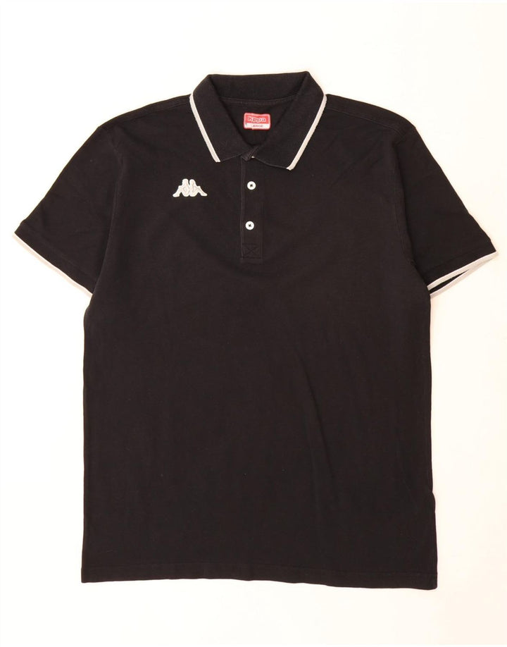 Kappa Herren Poloshirt Large Schwarz