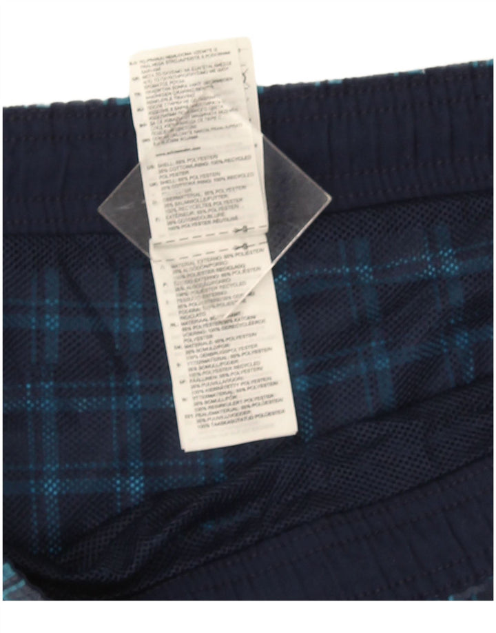 Adidas Herren-Badeshorts, klein, marineblau, kariert, Polyester