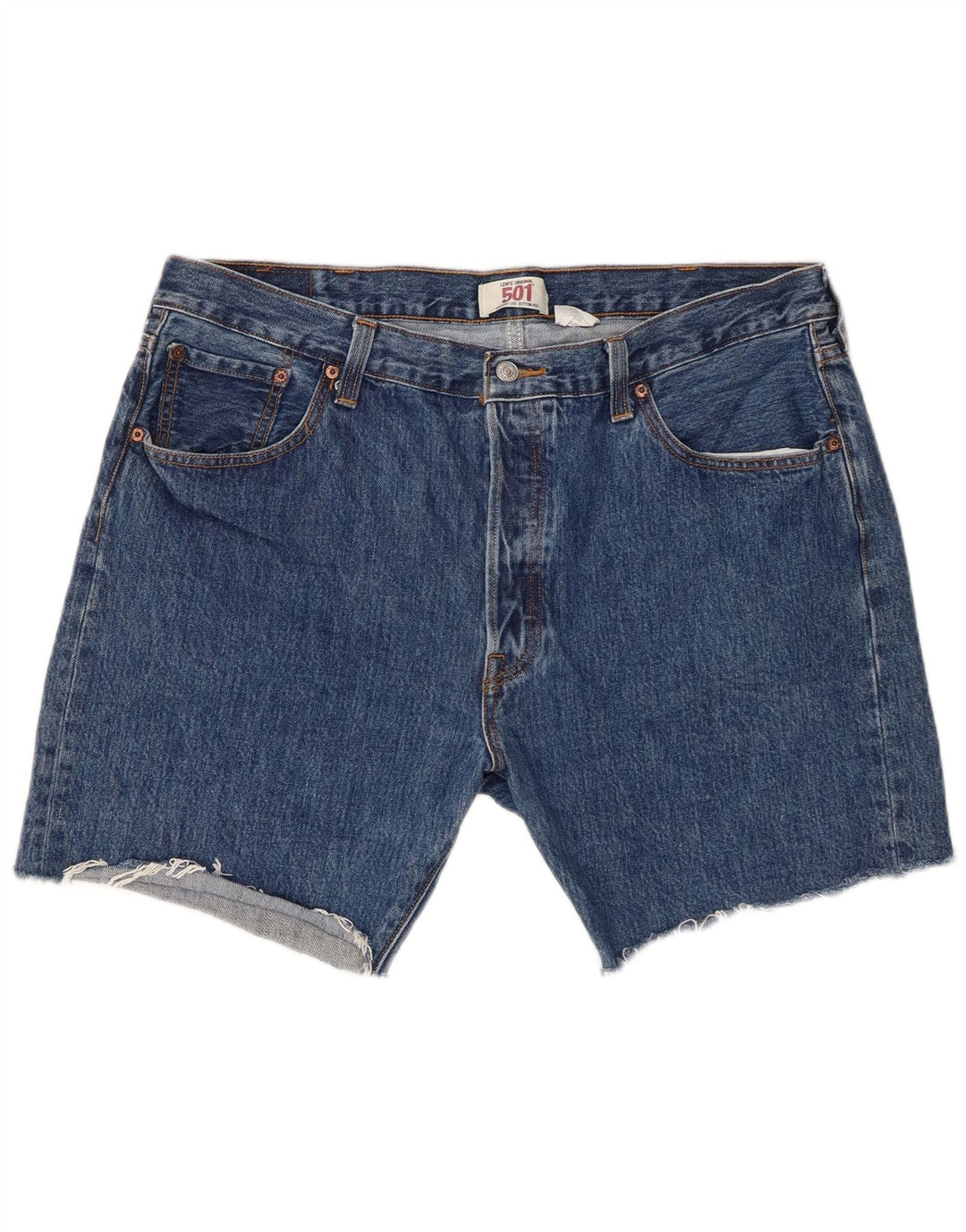 Levi's Herren 501 Denim Shorts W40 XL Blaue Baumwolle