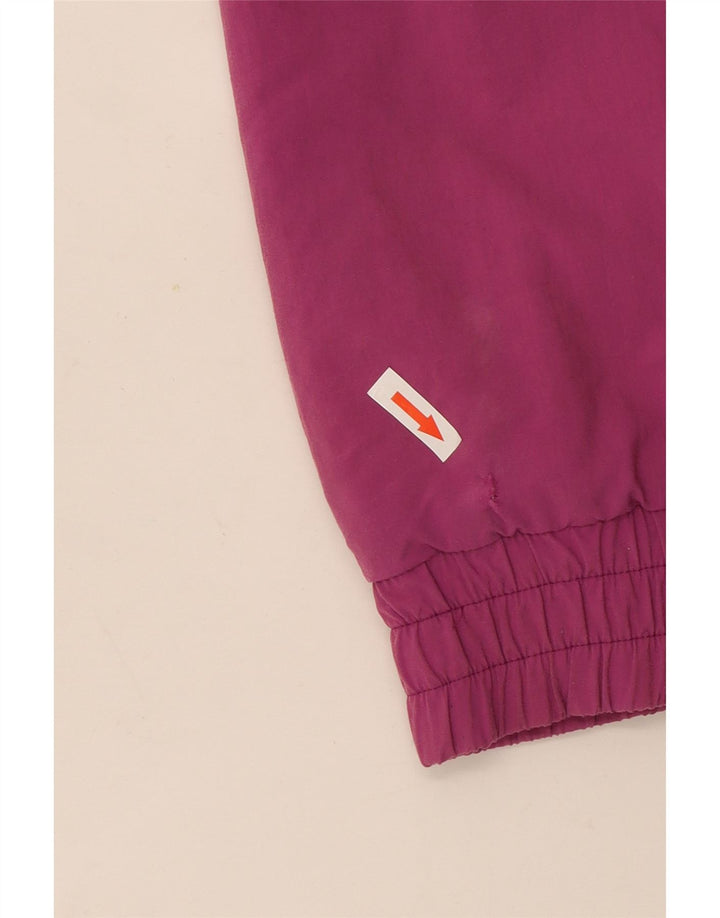 Vintage Herren Grafik-Pullover-Skijacke UK 44 2XL Lila Farbblock