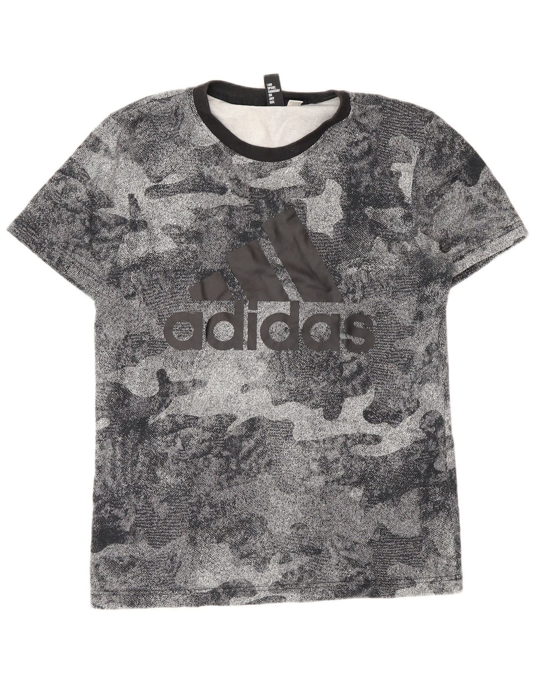 Adidas Herren Grafik T-Shirt Top Mittelgrau Camouflage