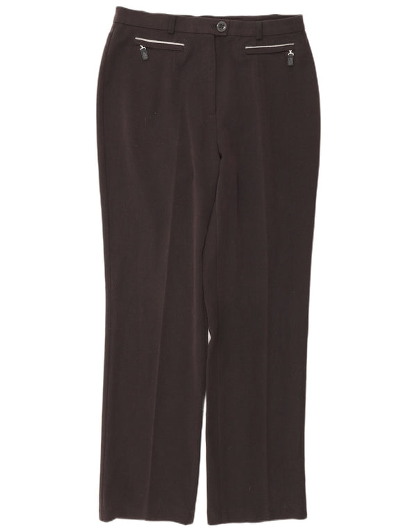 Marks & Spencer Damen Gerade Freizeithose UK 12 Medium W30 L29 Schwarz