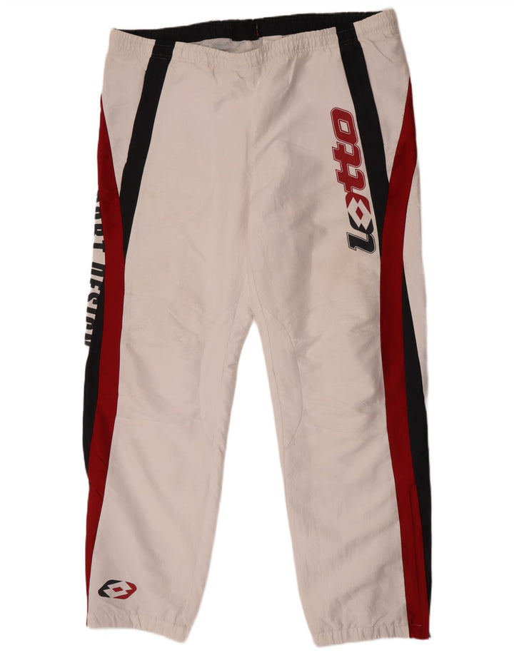 Lotto Herren-Trainingsanzug mit Grafik, 2XL, weißes Farbblock-Polyester