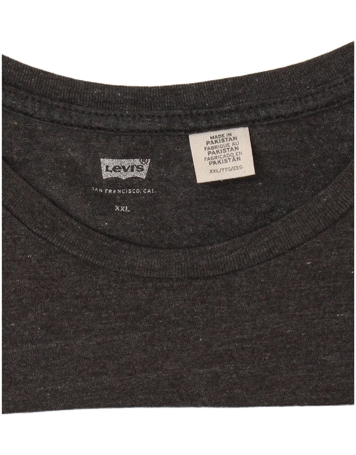 LEVI'S Herren Grafik-T-Shirt-Oberteil 2XL Grau