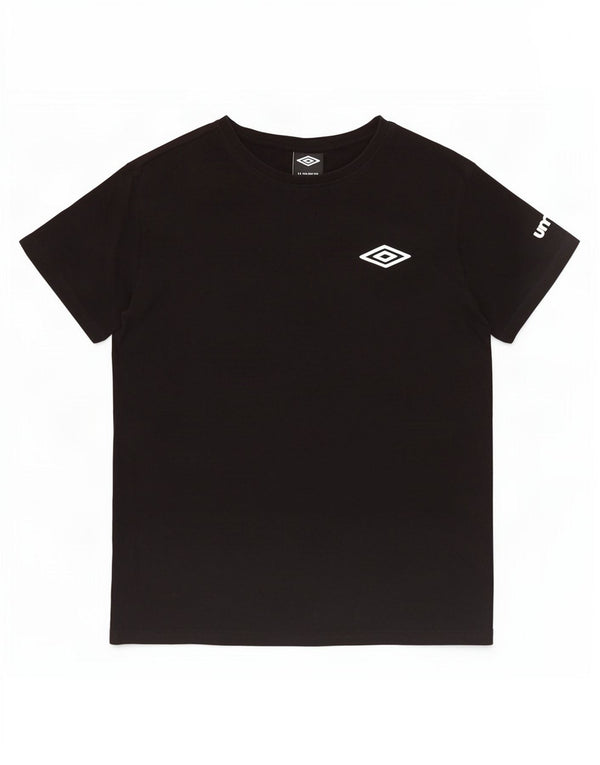 Umbro Damen T-Shirt Top UK 16 Large Schwarz Baumwolle
