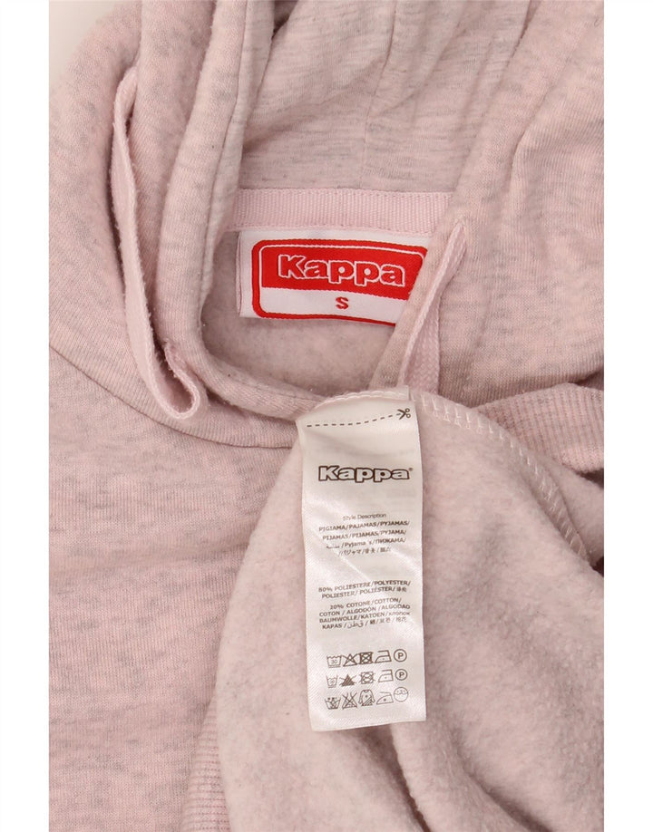 KAPPA Damen-Pullover mit übergroßem grafischem Kapuzenpullover, Gr. 10, klein, Rosa, Farbblock