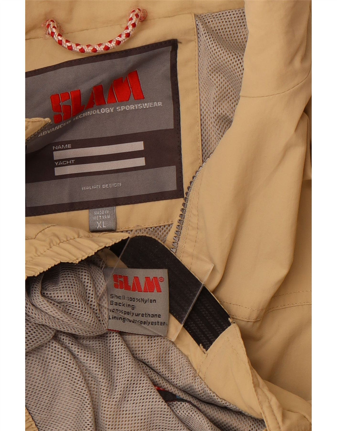 SLAM Herren Regenjacke UK 42 XL Beige Nylon