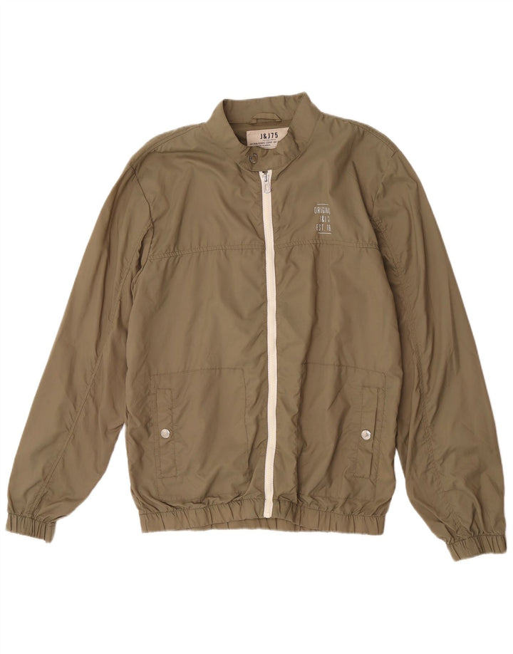 Jack & Jones Herren Regenjacke UK 40 Large Khaki Nylon