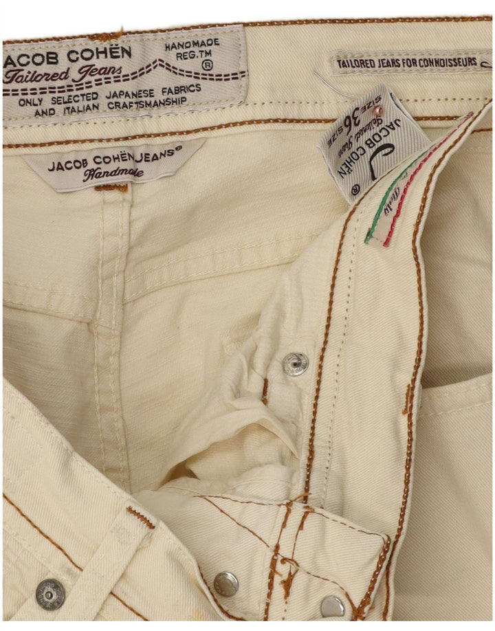 Jacob Cohen Herren Straight Jeans W36 L31 Off White Baumwolle