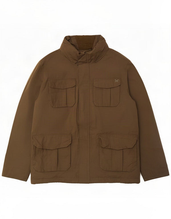 Crew Clothing Herren Utility-Jacke UK 46 3XL Khaki Polyester
