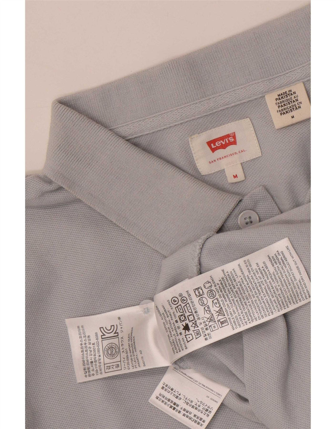 Levi's Herren-Poloshirt aus mittelblauer Baumwolle