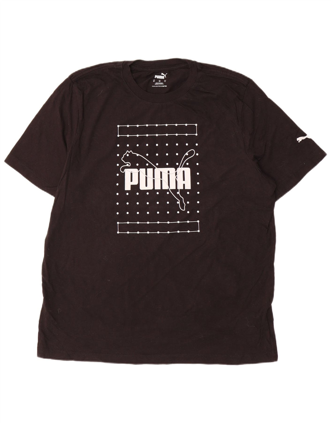 PUMA Herren Grafik T-Shirt Top XL Schwarz Baumwolle