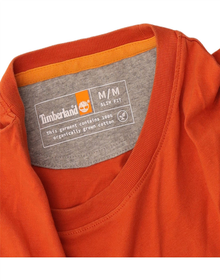Timberland Slim Fit T-Shirt-Oberteil für Herren aus mitteloranger Baumwolle