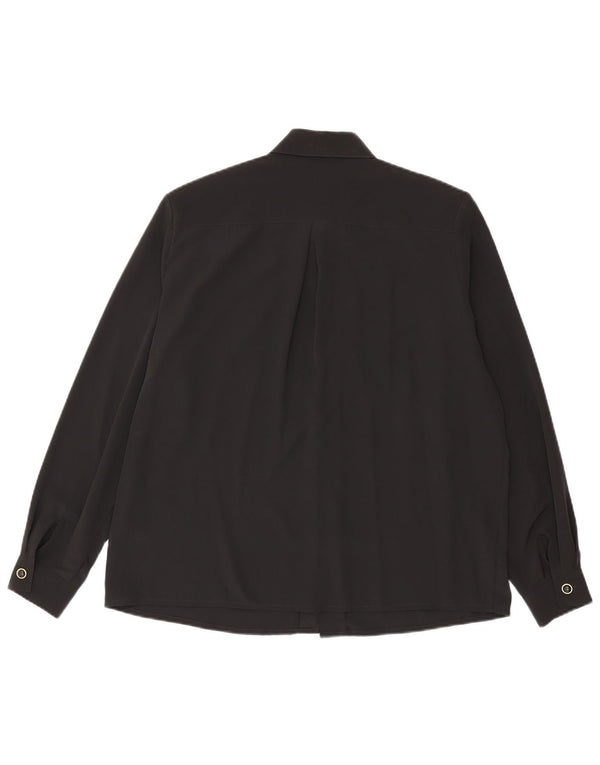 Yessica Damen Hemdbluse EU 44 XL Schwarz geblümtes Polyester