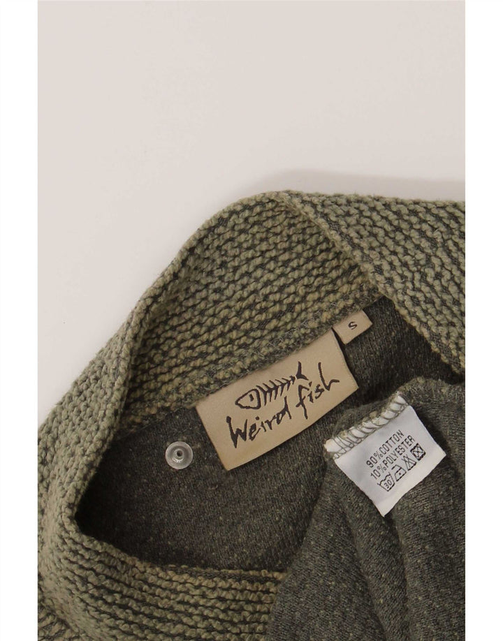 Weird Fish Herren-Sweatshirt, Pullover, Größe S, Khaki, Baumwolle