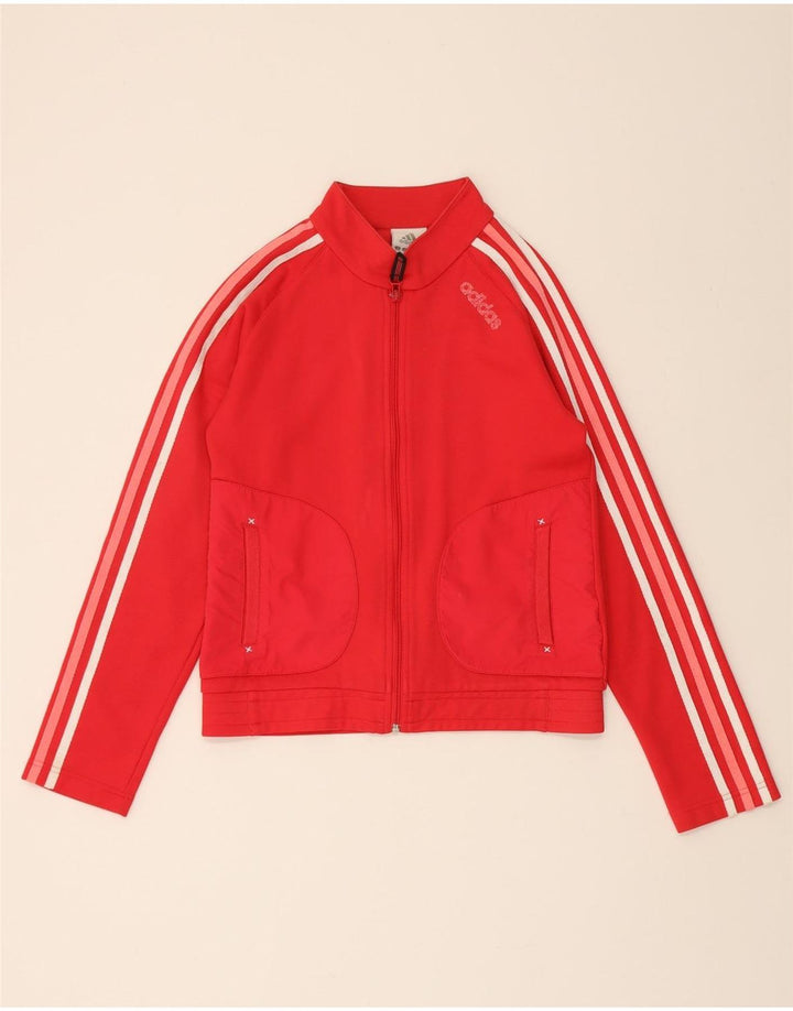 ADIDAS Boys Tracksuit Top Jacket 13-14 Years Red Vintage Adidas and Second-Hand Adidas from Messina Hembry 