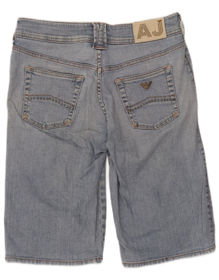 Armani Damen Jeansshorts W28 mittelblaue Baumwolle